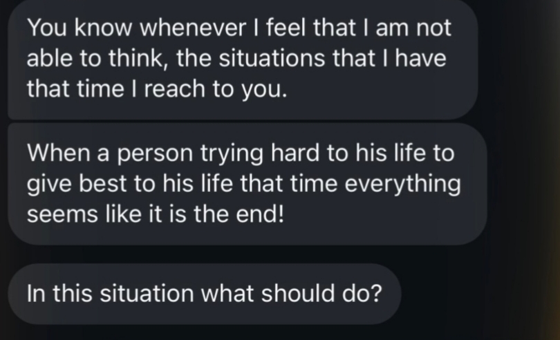 Message from a follower