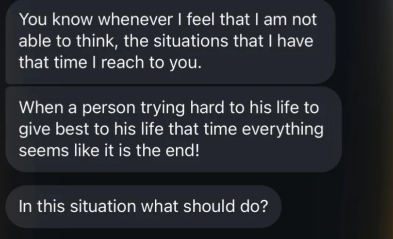 Message from a follower