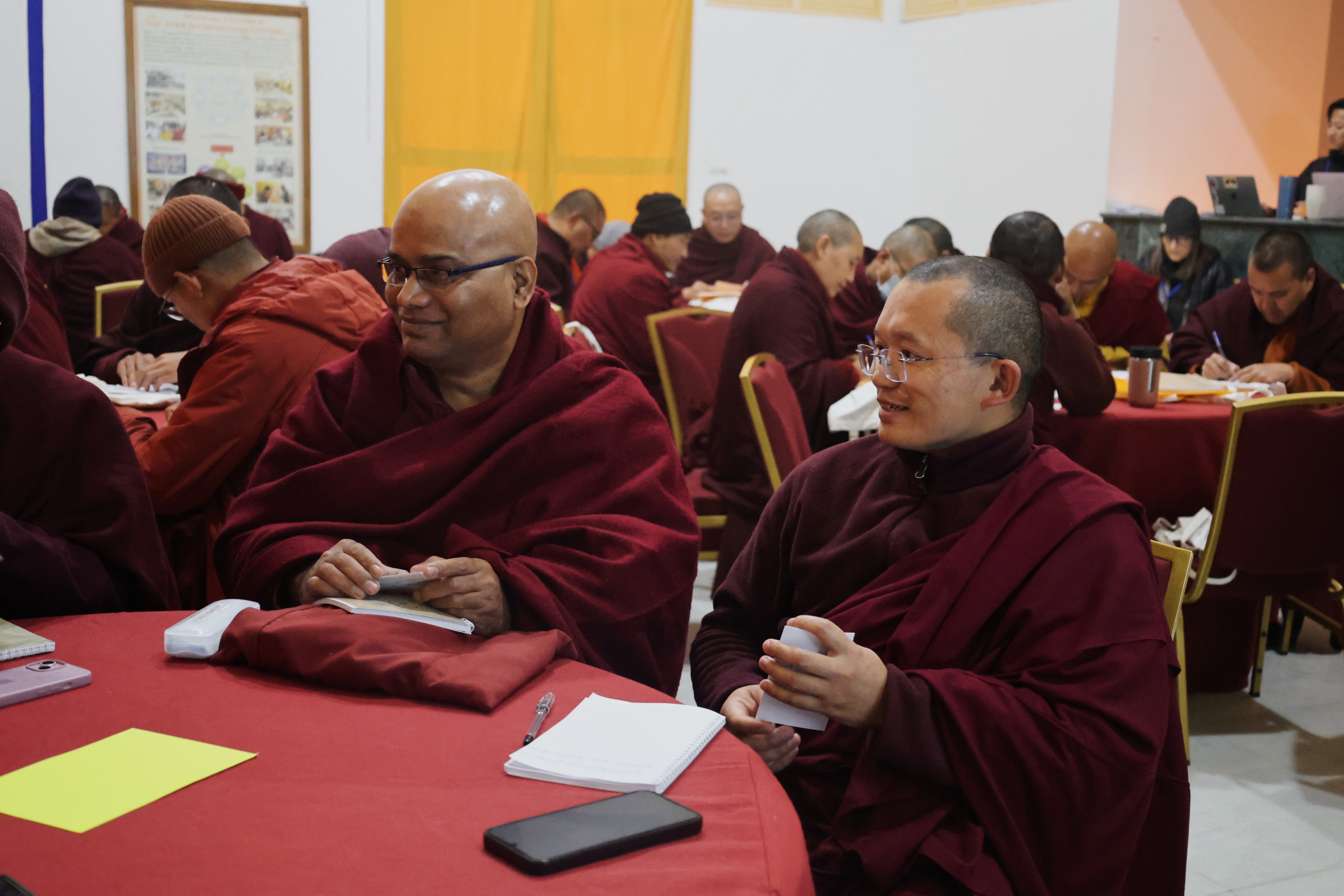 Participants working together